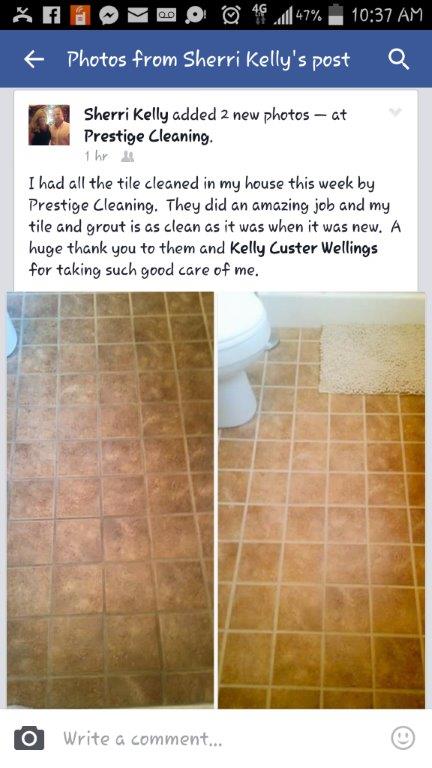 tile & grout cleaning before & after pic